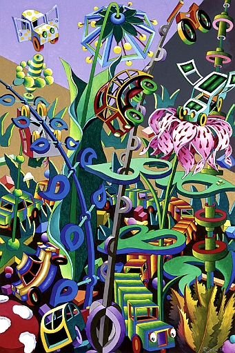 1997 - Lustblumen - Acryl auf Sperrholz - 100 x x70cm.jpg